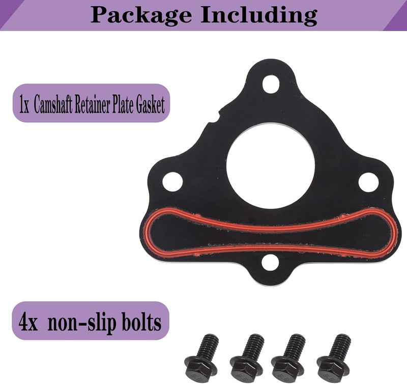 LYNSHINE 12589016 for GM 5.3 LS Engine Camshaft Retainer Plate Gasket&Bolt Kit 134-1003 Gen 3 4 5 Chevy LS1 LS2 LS3 LS6 LSX LQ4 LQ9 LM7 4.8 5.3 6.0 6.2L Vortec Corvette Cam B31822 551269 12556437. - Image 4